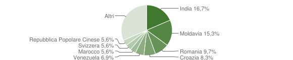 Grafico cittadinanza stranieri - Bianzone 2013