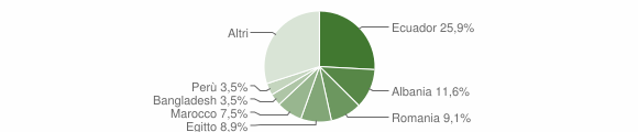 Grafico cittadinanza stranieri - Locate di Triulzi 2007