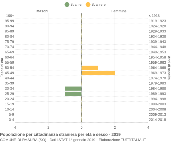 Grafico cittadini stranieri - Rasura 2019