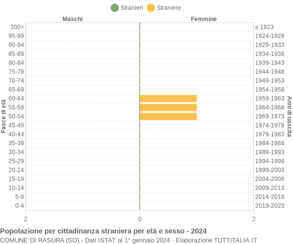 Grafico cittadini stranieri - Rasura 2024