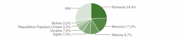 Grafico cittadinanza stranieri - Busnago 2012