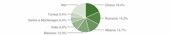 Grafico cittadinanza stranieri - Casalmaggiore 2008