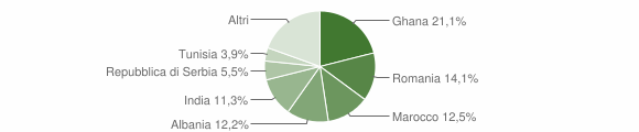 Grafico cittadinanza stranieri - Casalmaggiore 2011