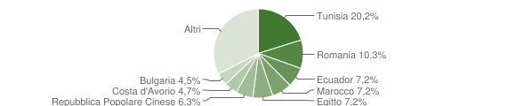 Grafico cittadinanza stranieri - Gambolò 2011