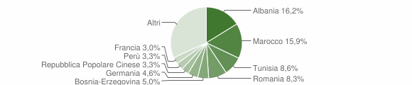 Grafico cittadinanza stranieri - Cocquio-Trevisago 2009