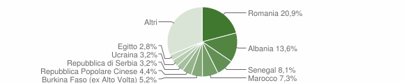 Grafico cittadinanza stranieri - Grassobbio 2013