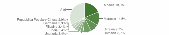 Grafico cittadinanza stranieri - Biandronno 2015