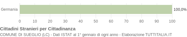 Grafico cittadinanza stranieri - Sueglio 2005