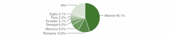 Grafico cittadinanza stranieri - Cassano d'Adda 2005