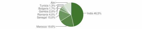 Grafico cittadinanza stranieri - Foresto Sparso 2010