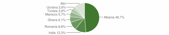 Grafico cittadinanza stranieri - Martignana di Po 2010