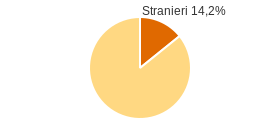 Percentuale cittadini stranieri Comune di Martignana di Po (CR)