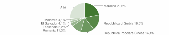 Grafico cittadinanza stranieri - Piateda 2011