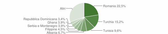 Grafico cittadinanza stranieri - Lipomo 2004