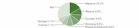 Grafico cittadinanza stranieri - Cergnago 2011
