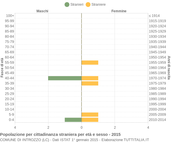 Grafico cittadini stranieri - Introzzo 2015