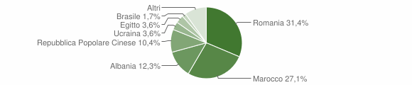 Grafico cittadinanza stranieri - Robbio 2014