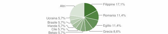 Grafico cittadinanza stranieri - Zerbolò 2007