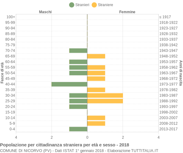 Grafico cittadini stranieri - Nicorvo 2018