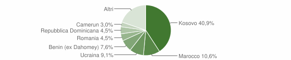 Grafico cittadinanza stranieri - Barzio 2011