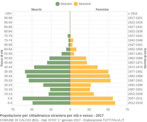 Grafico cittadini stranieri - Calcio 2017