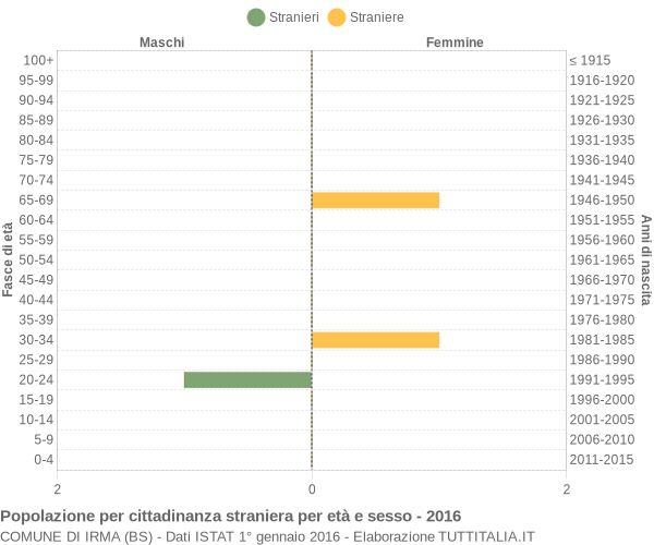 Grafico cittadini stranieri - Irma 2016