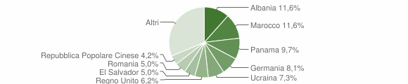 Grafico cittadinanza stranieri - Comerio 2011