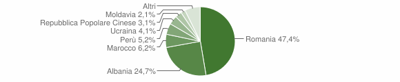 Grafico cittadinanza stranieri - Portalbera 2011