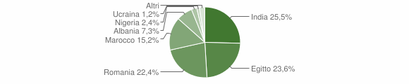 Grafico cittadinanza stranieri - Casalmorano 2010