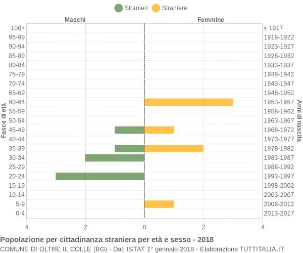 Grafico cittadini stranieri - Oltre il Colle 2018