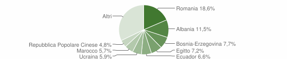 Grafico cittadinanza stranieri - Giussago 2011