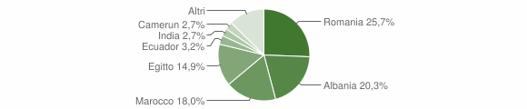 Grafico cittadinanza stranieri - Livraga 2012