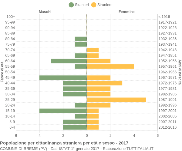 Grafico cittadini stranieri - Breme 2017