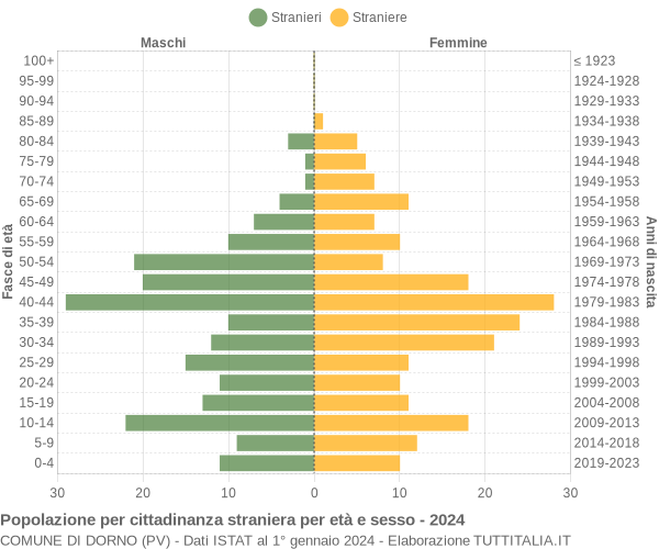 Grafico cittadini stranieri - Dorno 2024