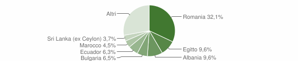 Grafico cittadinanza stranieri - Vidigulfo 2010