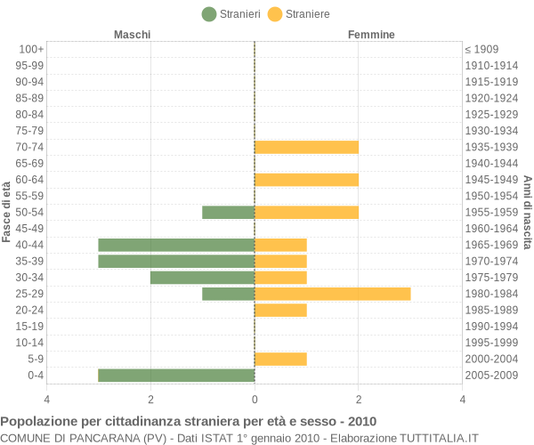 Grafico cittadini stranieri - Pancarana 2010
