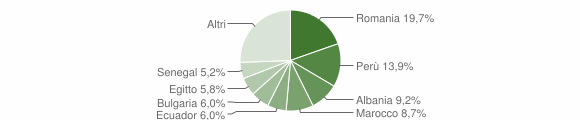 Grafico cittadinanza stranieri - Paullo 2013