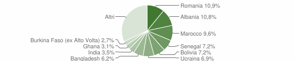 Grafico cittadinanza stranieri - Treviolo 2015