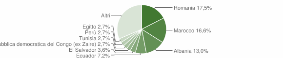 Grafico cittadinanza stranieri - Basiano 2009