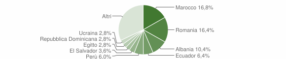 Grafico cittadinanza stranieri - Basiano 2011