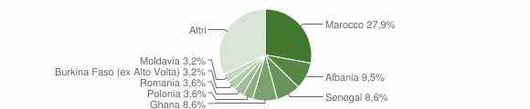 Grafico cittadinanza stranieri - Chignolo d'Isola 2007