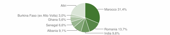 Grafico cittadinanza stranieri - Chignolo d'Isola 2012