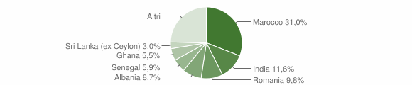 Grafico cittadinanza stranieri - Chignolo d'Isola 2015