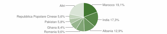 Grafico cittadinanza stranieri - Ghedi 2012