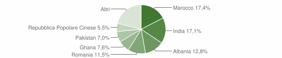 Grafico cittadinanza stranieri - Ghedi 2014