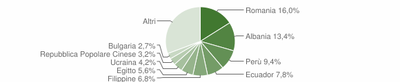 Grafico cittadinanza stranieri - Vimodrone 2010