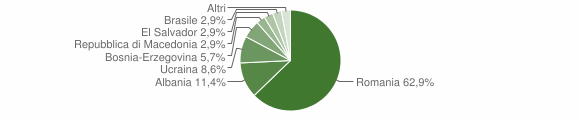 Grafico cittadinanza stranieri - Colli Verdi 2008