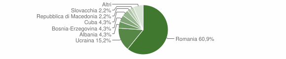 Grafico cittadinanza stranieri - Colli Verdi 2010