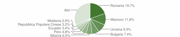 Grafico cittadinanza stranieri - Lainate 2009
