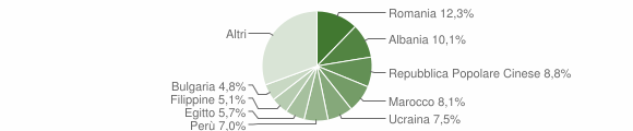 Grafico cittadinanza stranieri - Assago 2011